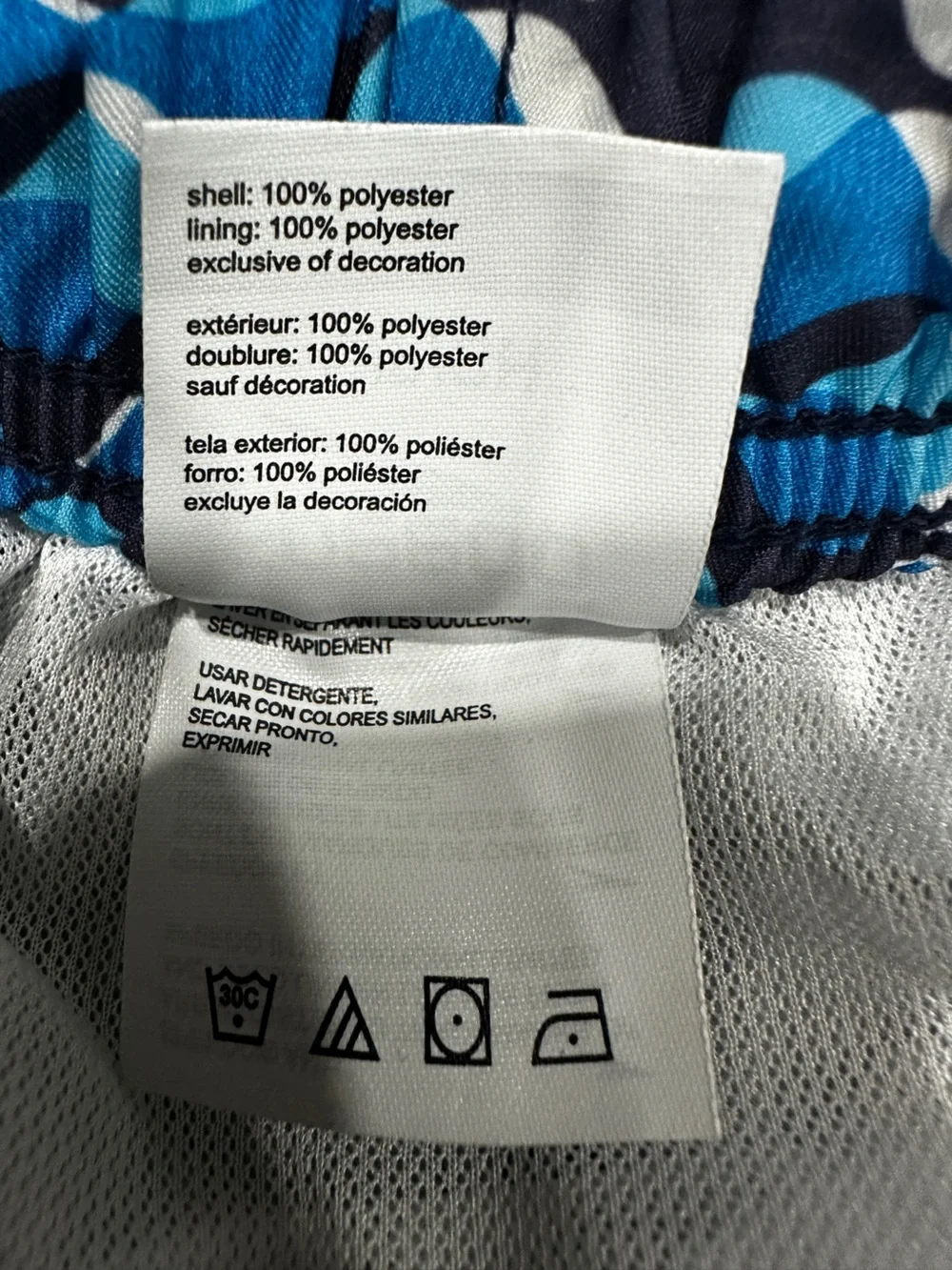Speedo Blue Patterned Mens Swim Shorts